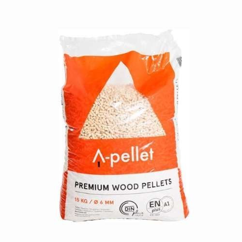 Puupelletti A-pellet 6 mm 15 kg – 65 säkkiä